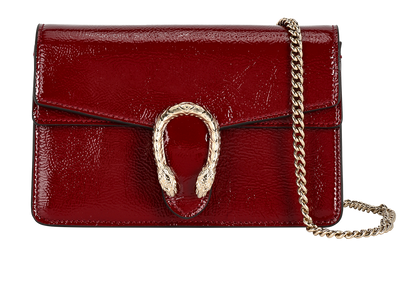 Mini Dionysus, &pound;650, Handbags, Red, Patent Leather, Front view